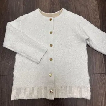 콜라주 개럴개런트 니트 가디건 화이트 프리 사이즈 울 혼방