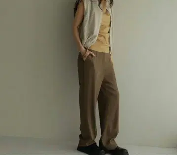 에트레토쿄 스트레이트 세미 와이드 팬츠 M 클라네 CLANE