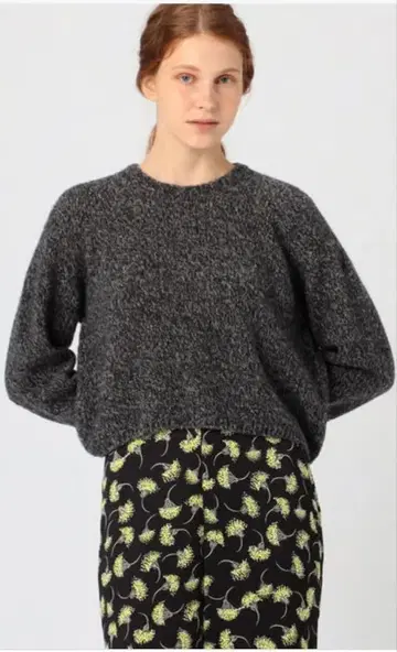 TOMORROWLAND 퍼프 믹스 크루넥 풀오버