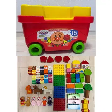 덤 포함 호빵맨 첫 블록 웨건