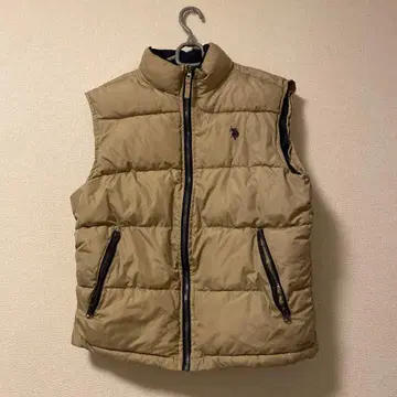 U.S. POLO ASSN. 베이지 다운 베스트 S 사이즈