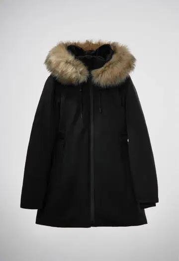 후디드 퀼팅 코트