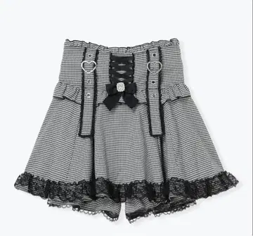 NOEMIE 노에미 반짝반짝 하트 버클 레이스업 치마바지