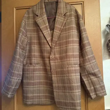 Kastane 브라운 체크 테일러드 자켓 F