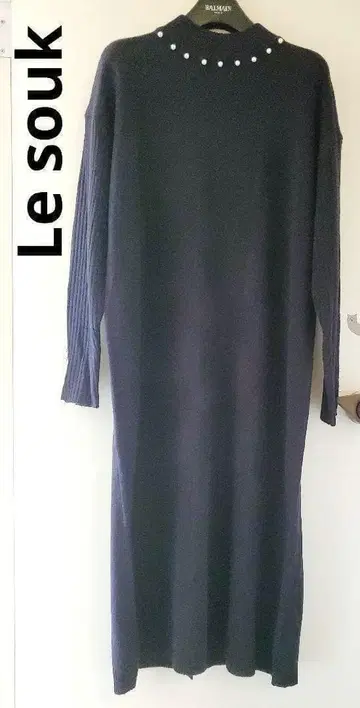 미사용 택 포함! 정가 8789엔 Le souk 루스쿠 롱 니트 원피스