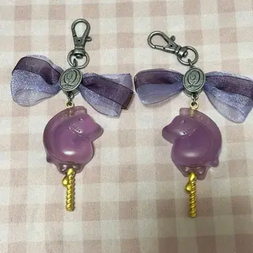 Q-pot 캔디 백참 트위스테 플로이드 리치 제이드