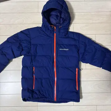 mont-bell 후드 부착 다운 자켓 네이비