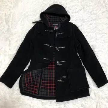 [ 초특가 ] 글로버올 더플 코트 안감 체크 여성용 블랙