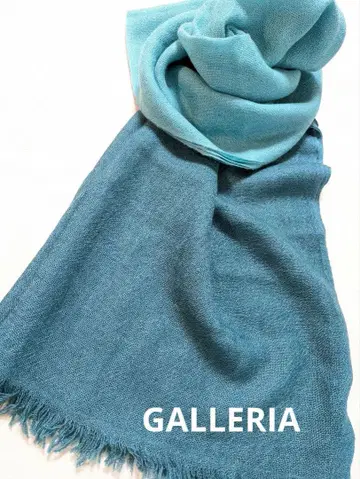 새상품급 GALLERIA 갤러리아 스톨 숄 그린 캐시미어 대형