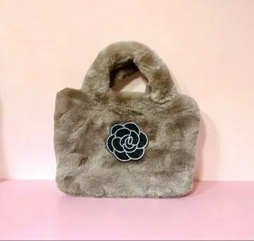 귀여운 퍼 토트백 까멜리아 브라운 퍼백 택 포함 새상품