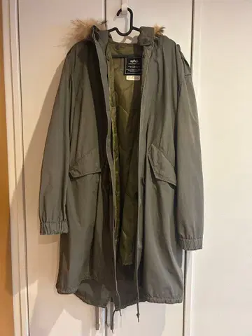 ALPHA INDUSTRIES 모즈 코트 L 사이즈 올리브 그린