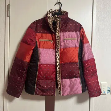 보그너 컬러풀 패치워크 다운 자켓 여성용 구제 의류