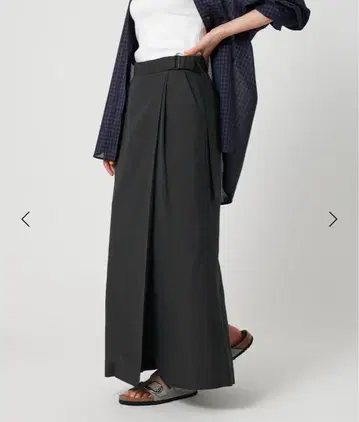 셀룰로오스 블렌드 벨트 랩스커트