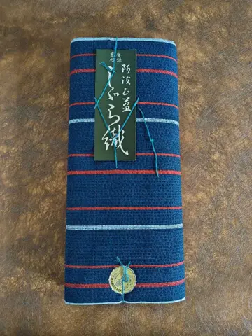 시지라 직물 옷감 정통 네이비 나염 빨흰 줄무늬