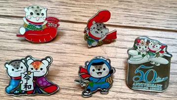 아사피 핀 배지 2020 겨울 축제 한정판 외 5개 세트