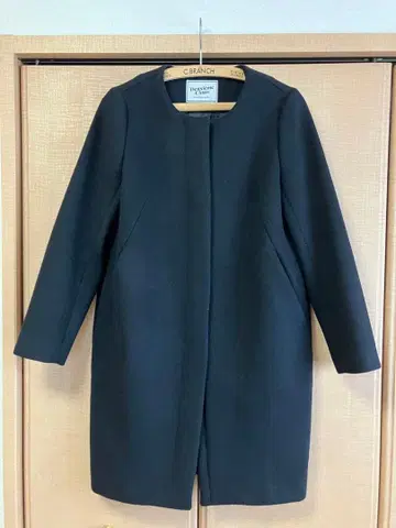 두지엠 클라세 울 노카라 코트 블랙