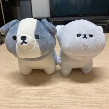 강아지 봉제 인형 2체 세트