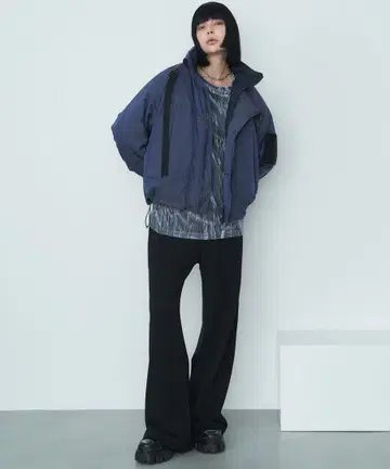 AFF AIVER 헤비 맨투맨 배기 팬츠 블랙 M 사이즈