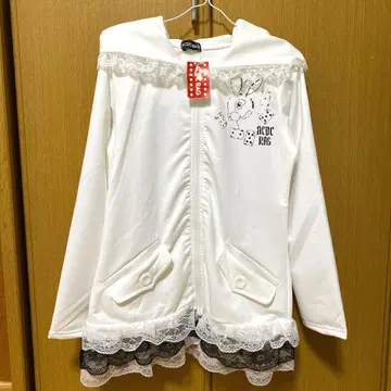 ACDCRAG 토끼 후드티 화이트