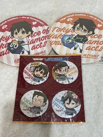 다이아 A 야구 콜라보 캔뱃지 세트