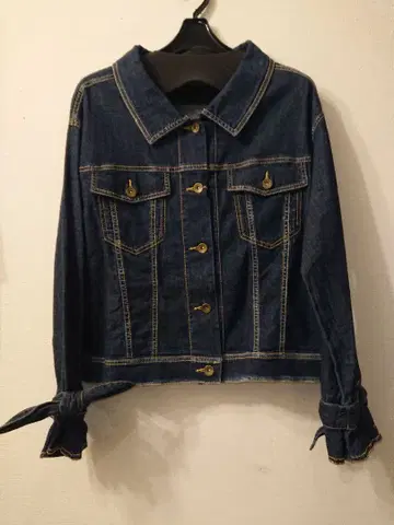 로즈 티아라 F 사이즈(L~LL) 긴팔 데님 자켓 블루칼라