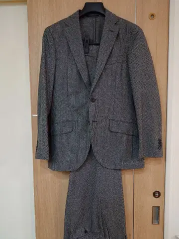 그린 라벨 릴랙싱 셋업 수트 카노니코 그레이 하운드투스 패턴