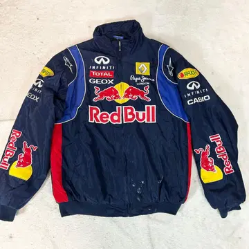 레어 Red Bull 레이싱 자켓 멀티 자수 로고 XL
