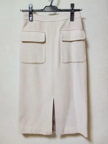 Spick&Span 울 타이트 스커트 화이트 34