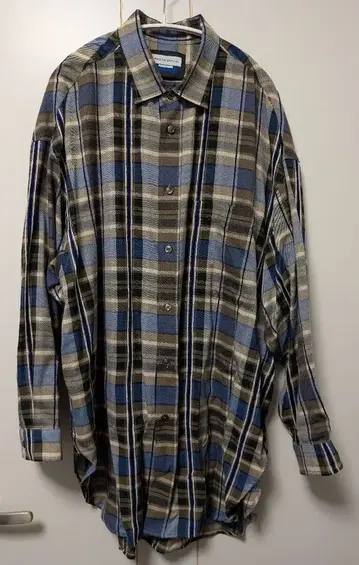 MAISON SPECIAL 몰 체크 프라임 오버 셔츠 코트