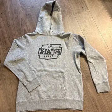 X LARGE 그레이 스웨트 후드티
