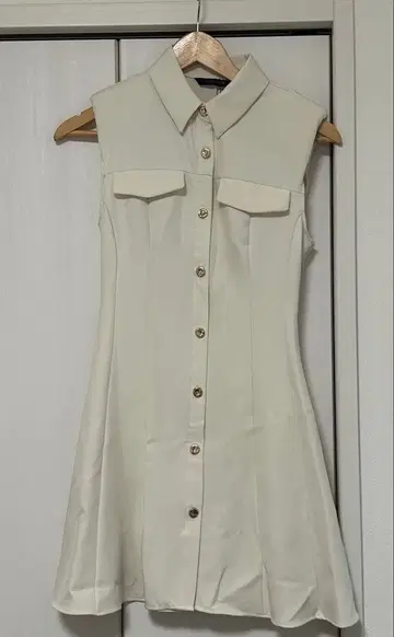 ZARA 크레이프 미니 원피스 에크루