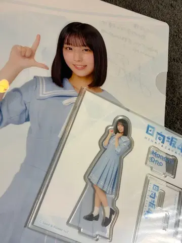 히나타자카46 로손 제일복권 아크릴 스탠드 클리어 파일 오노 마나미