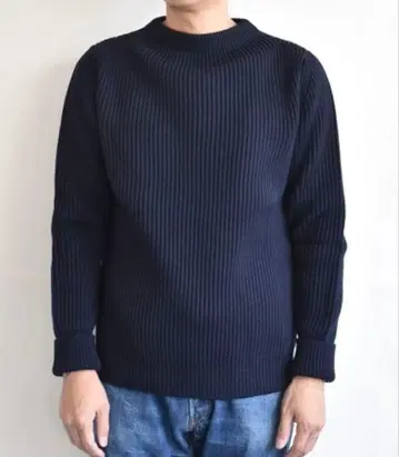 ANDERSEN-ANDERSEN 크루넥 니트 네이비 S