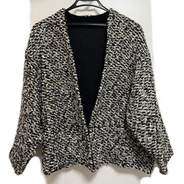 Mila Owen 믹스 트위드 니트 가디건