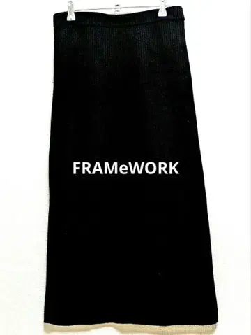 FRAMeWORK 프레임워크 리브 니트 타이트 스커트 블랙 38