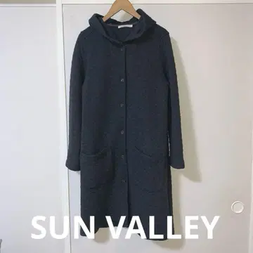 SUNVALLEY 코튼 퀼팅 후드 부착 코트