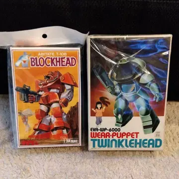 BLOCKHEAD & TWINKLEHEAD 로봇 프라모델 2개 세트