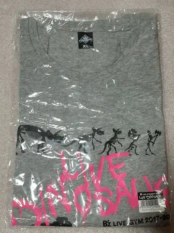 B'z 셔츠 LIVE-GYM DINOSAUR XL 사이즈 그레이
