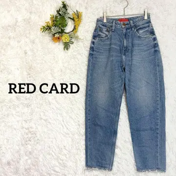 [레드카드] 미라인! 하이웨스트 테이퍼드 데님 스트레치 없음
