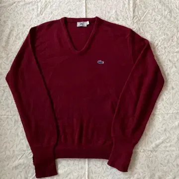 초레어 70s 80s 라코스테 LACOSTE 빈티지 V넥 스웨터