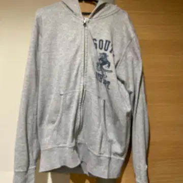 챔피온 런택 그레이 후드 부착 지퍼 후드티 M