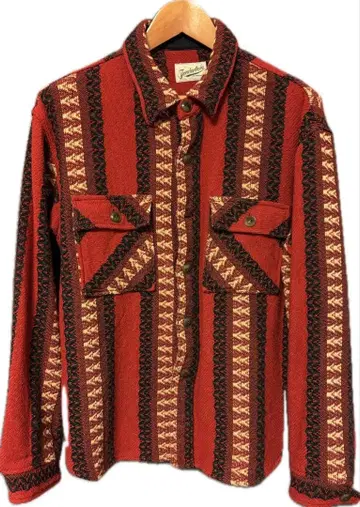 텐더로인 M 빨간색 네이티브 무늬 셔츠