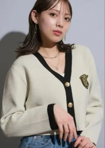 Mystrada 라메 와펜 가디건 마이스트라다