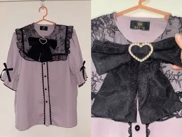 ROJITAROSE 라벤더 레이스 셔츠