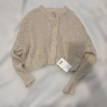 아이보리 M 사이즈 아크릴 가디건