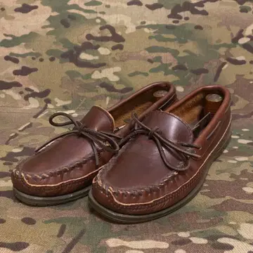 [ MINNETONKA ] 미네통카 모카신 데크 슈즈 브라운 가죽