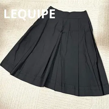 LEQUIPE 요시에 이나바 블랙 플레어 스커트