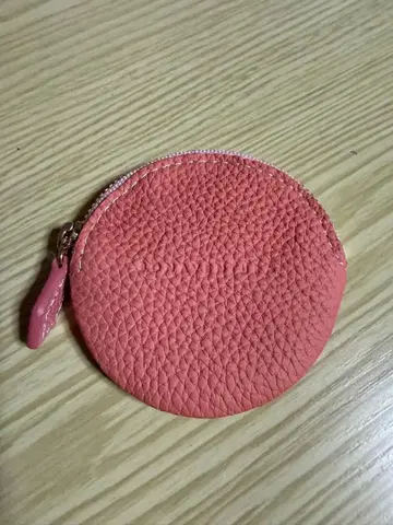 보나벤투라 라운드 코인 케이스 새상품급 코랄 핑크