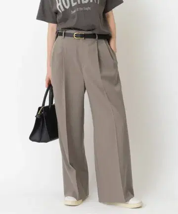 [ 2024년 구매 ] 스픽 앤 스팬 센터 프레스 와이드 팬츠 슬랙스