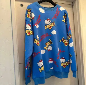 Hello kitty 올 패턴 프린트 속기모 트레이닝복